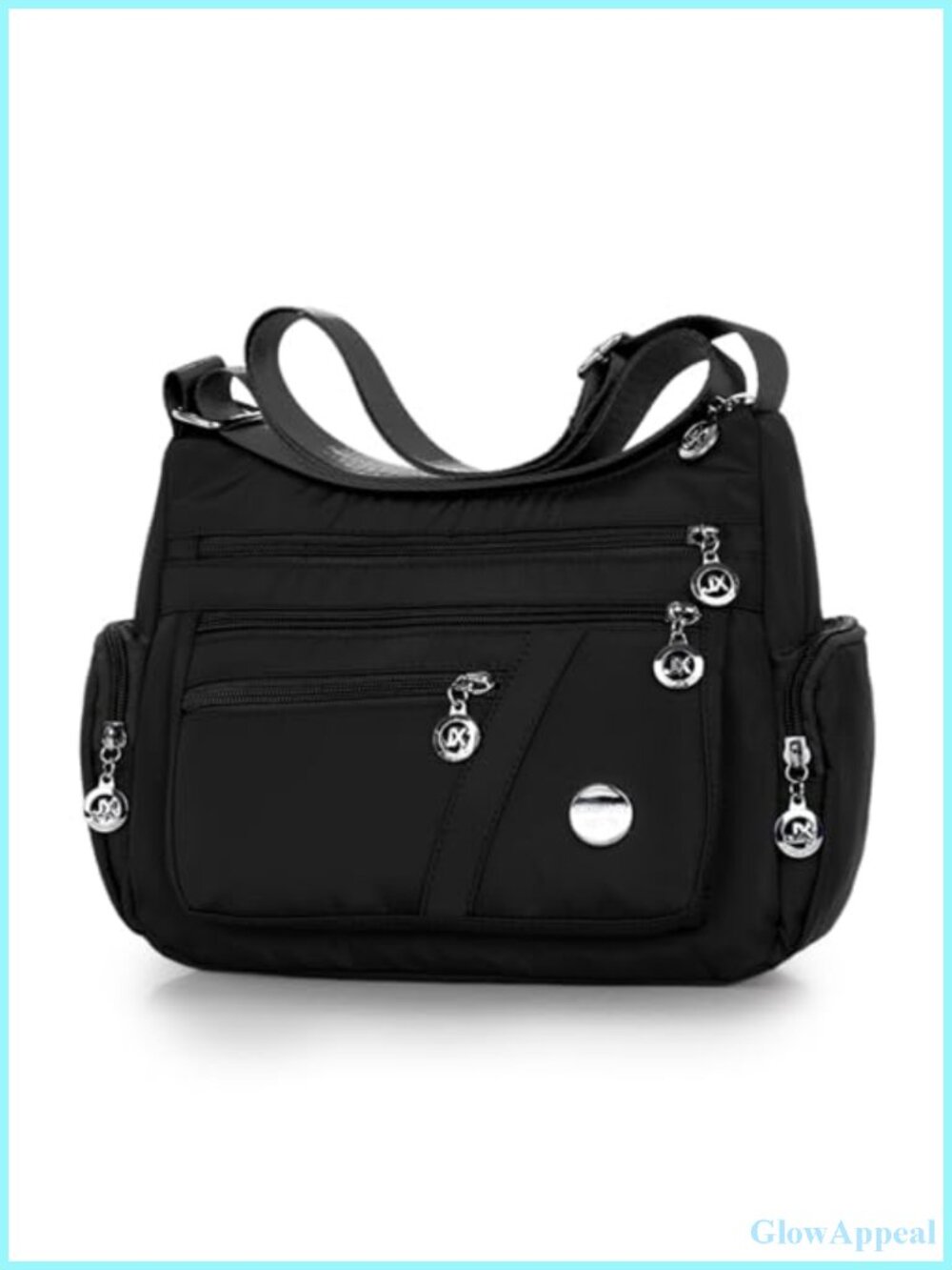 Waterproof Nylon Crossbody Bag Multi Pocket Shoulder Tote Travel